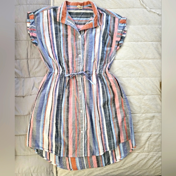 Japna Striped Button-Up Dress Size M - Picture 1 of 10